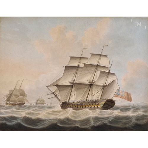 A British 3rd Rate close-hauled in a Fresh Breeze